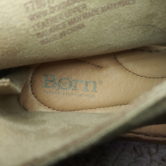 Born Iwa Taupe Suede Boho Criss-Cross, Back Zip Comfort Sandals - Picture 3 of 8